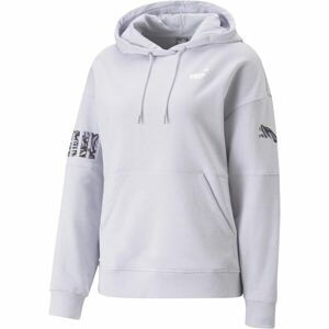 Puma POWER NOVA SHINE COLOR BLOCK HOODIE Dámska mikina, fialová, veľkosť S