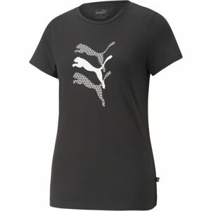 Puma GRAPHICS LAZER CUT TEE Dámske tričko, čierna, veľkosť L