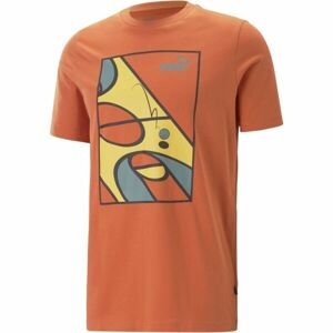 Puma GRAPHICS RUDAGON TEE Pánske tričko, oranžová, veľkosť L