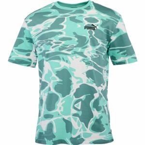 Puma SUMMER SPLASH AOP TEE Pánske tričko, zelená, veľkosť XXL