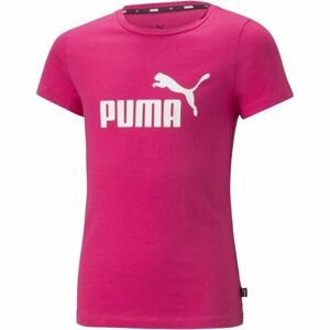Puma ESS LOGO TEE G Dievčenské tričko, ružová, veľkosť 140