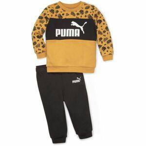 Puma ESS+ MATES INFANTS JOGGER FL DESERT Detská tepláková súprava, čierna, veľkosť 104