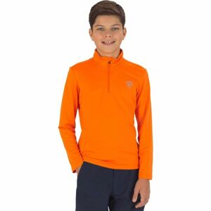 Rossignol BOY 1/2 ZIP WARM STRETCH Juniorský rolák, oranžová, veľkosť 10