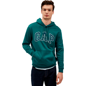 GAP V-HERITAGE LOGO PO SNL Pánska mikina, tmavo zelená, veľkosť XL