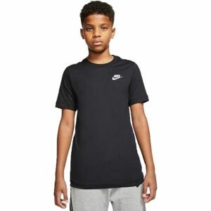 Nike NSW TEE EMB FUTURA B Chlapčenské tričko, čierna, veľkosť XL