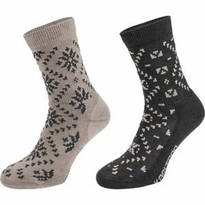 KARI TRAA TIRIL WOOL SOCK 2PK Dámske vlnené ponožky, sivá, veľkosť 36-38