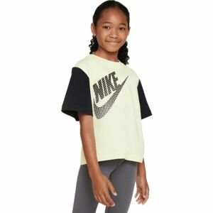Nike NSW TEE ESSNTL BOXY TEE Dievčenské tričko, žltá, veľkosť