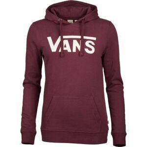 Vans WM DROP V LOGO HOODIE Dámska mikina, vínová, veľkosť M