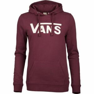 Vans WM DROP V LOGO HOODIE Dámska mikina, vínová, veľkosť