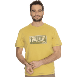 BUSHMAN Pánske tričko Pánske tričko, žltá, veľkosť XXXXL