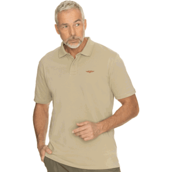 BUSHMAN KIRAT Pánske tričko polo, béžová, veľkosť XXL