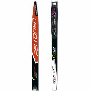 Peltonen SONIC STEP + RO BASIC JR + SKI HOLDER Detské šupinové lyže s viazaním, čierna, veľkosť