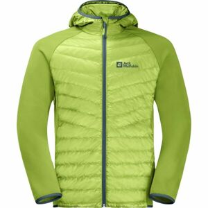 Jack Wolfskin ROUTEBURN PRO HYBRID M Pánska outdoorová zateplená bunda, zelená, veľkosť M