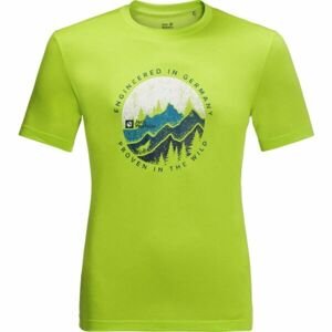 Jack Wolfskin HIKING T M Pánske funkčné tričko, zelená, veľkosť XL