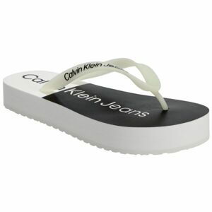 Calvin Klein BEACH SANDAL FLATFORM Dámske žabky, biela, veľkosť 36