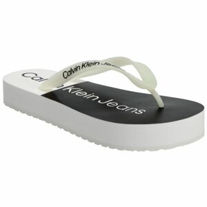 Calvin Klein BEACH SANDAL FLATFORM Dámske žabky, biela, veľkosť 38