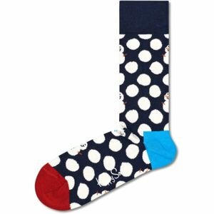 HAPPY SOCKS BIG DOT SNOWMAN Klasické ponožky, tmavo modrá, veľkosť 41-46