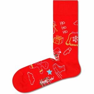 HAPPY SOCKS HO HO HO Klasické ponožky, červená, veľkosť 36-40