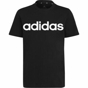 adidas U LIN TEE Chlapčenské tričko, čierna, veľkosť 176