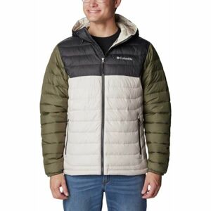 Columbia POWDER LITE HOODED JACKET Pánska bunda, béžová, veľkosť