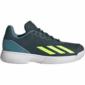 adidas COURTFLASH K Detská tenisová obuv, zelená, veľkosť 37 1/3