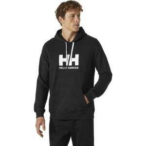 Helly Hansen LOGO HOODIE Pánska mikina s kapucňou, čierna, veľkosť XL