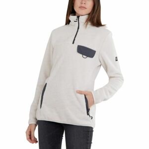 FUNDANGO VINONA FLEECE PULLOVER Dámska mikina, biela, veľkosť