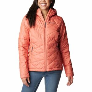 Columbia HEAVENLY HOODED JACKET Dámska zimná bunda, lososová, veľkosť XS