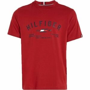 Tommy Hilfiger GRAPHIC S/S TEE Pánske tričko, červená, veľkosť XXL