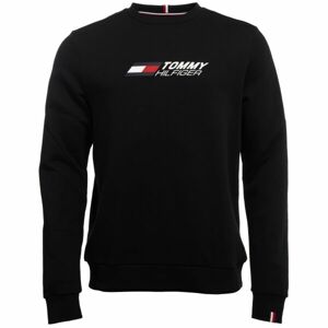 Tommy Hilfiger ESSENTIAL CREW Pánska mikina, čierna, veľkosť S