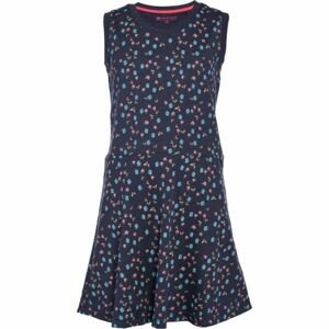 ALPINE PRO GOFFO Dievčenské šaty, tmavo modrá, veľkosť 104-110