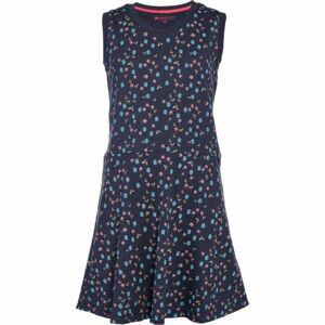 ALPINE PRO GOFFO Dievčenské šaty, tmavo modrá, veľkosť 152-158