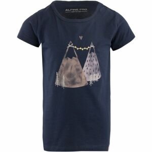 ALPINE PRO LOHRO Dievčenské tričko, tmavo modrá, veľkosť 116-122