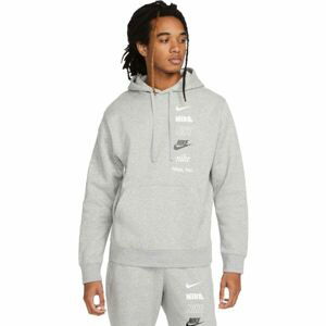 Nike CLUB+ BB PO HOODIE MLOGO Pánska mikina, sivá, veľkosť S