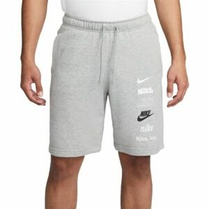 Nike CLUB+ FT SHORT MLOGO Pánske šortky, sivá, veľkosť XXL