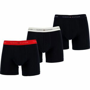 Tommy Hilfiger SIGNATURE CTN ESS-3P BOXER BRIEF WB Pánske boxerky, tmavo modrá, veľkosť S