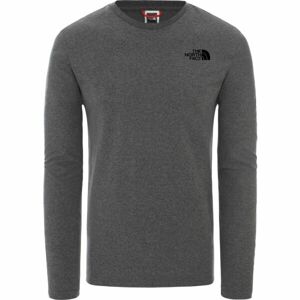 The North Face L/S EASY TEE DEEP M Pánske tričko, sivá, veľkosť L