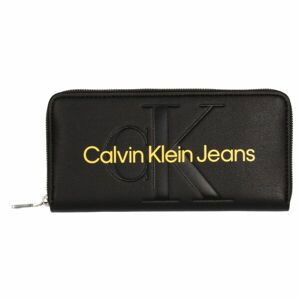 Calvin Klein SCULPTED MONO ZIP AROUND MONO Dámska peňaženka, čierna, veľkosť os