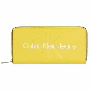 Calvin Klein SCULPTED MONO ZIP AROUND MONO Dámska peňaženka, žltá, veľkosť os
