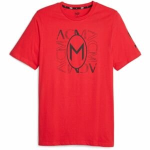 Puma ACM FTBLCORE GRAPHIC TEE Pánske tričko, červená, veľkosť L