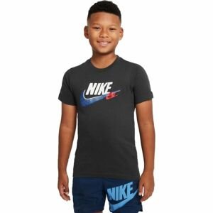 Nike NSW SI SS TEE Chlapčenské tričko, tmavo sivá, veľkosť S