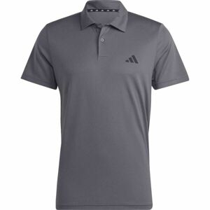 adidas TR-ES BASE POLO Pánske športové tričko, tmavo sivá, veľkosť L