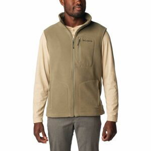 Columbia FAST TREK FLEECE VEST Pánska flísová mikina, khaki, veľkosť