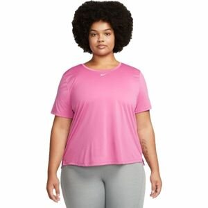 Nike ONE DF SS STD TOP PLUS W Dámske športové tričko plus size, ružová, veľkosť 2x