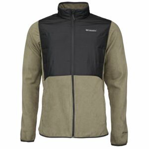 Columbia BASIN BUTTE FLEECE FULL ZIP Pánska hybridná bunda, khaki, veľkosť M