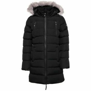 Lotto LORNIE Dievčenský prešívaný zimný kabát, čierna, veľkosť 140-146