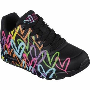 Skechers UNO - HIGHLIGHT LOVE Dámska voľnočasová obuv, čierna, veľkosť 37