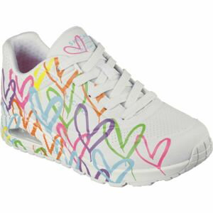 Skechers UNO - HIGHLIGHT LOVE Dámska voľnočasová obuv, biela, veľkosť 36