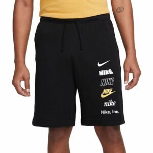 Nike CLUB+ FT SHORT MLOGO Pánske šortky, čierna, veľkosť 2XL