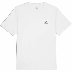 Converse CLASSIC LEFT CHEST SS TEE Unisex tričko, biela, veľkosť L